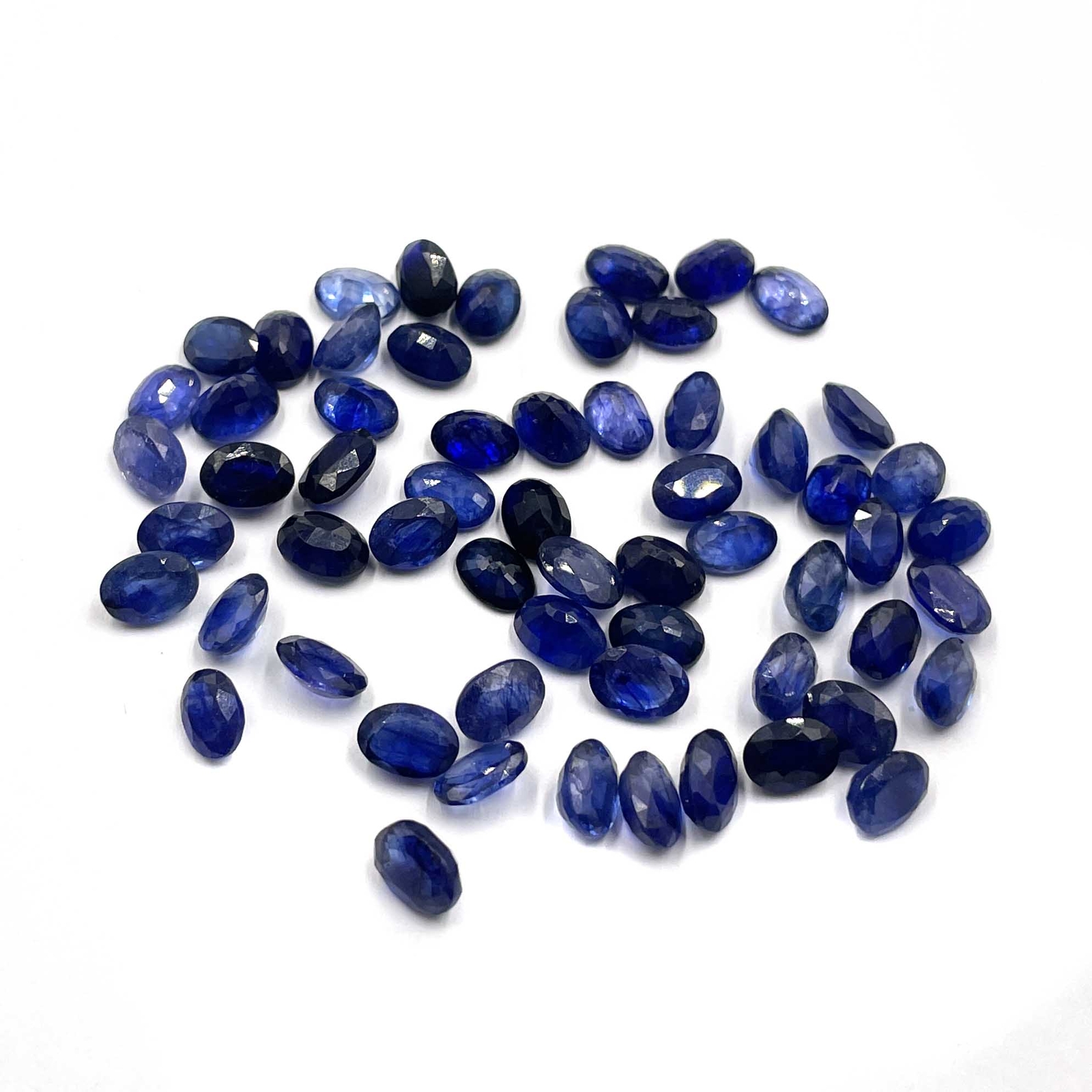 Natural Blue Sapphire Oval Cut Loose Gemstone Lot 9 Pcs 5*7 MM 10 CT