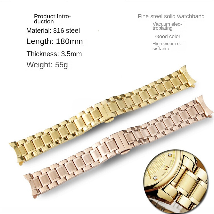 Premium Solid Stainless Steel Watch Strap Band Metal Business 12-26mm Universal