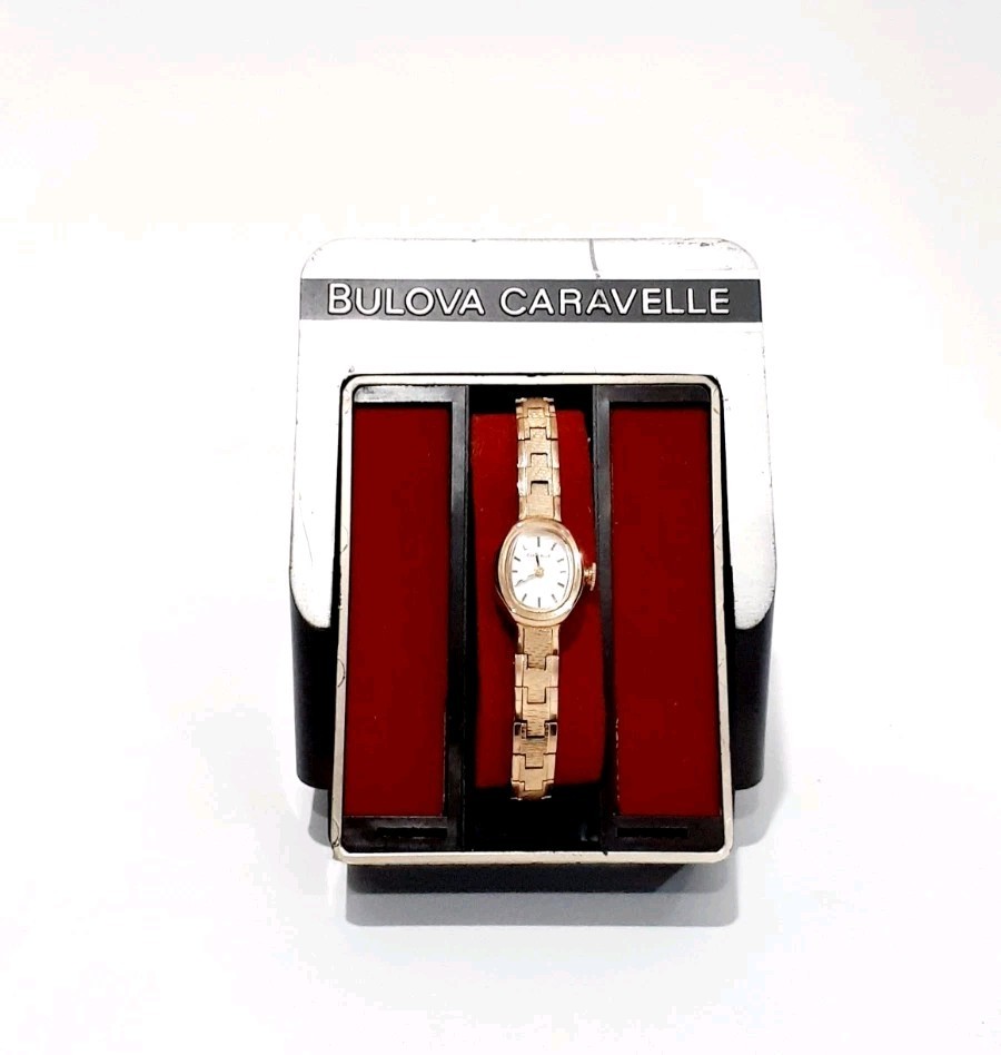 Vintage Bulova Caravelle Gold Tone Ladies Watch Rare SEE DESCRIPTION