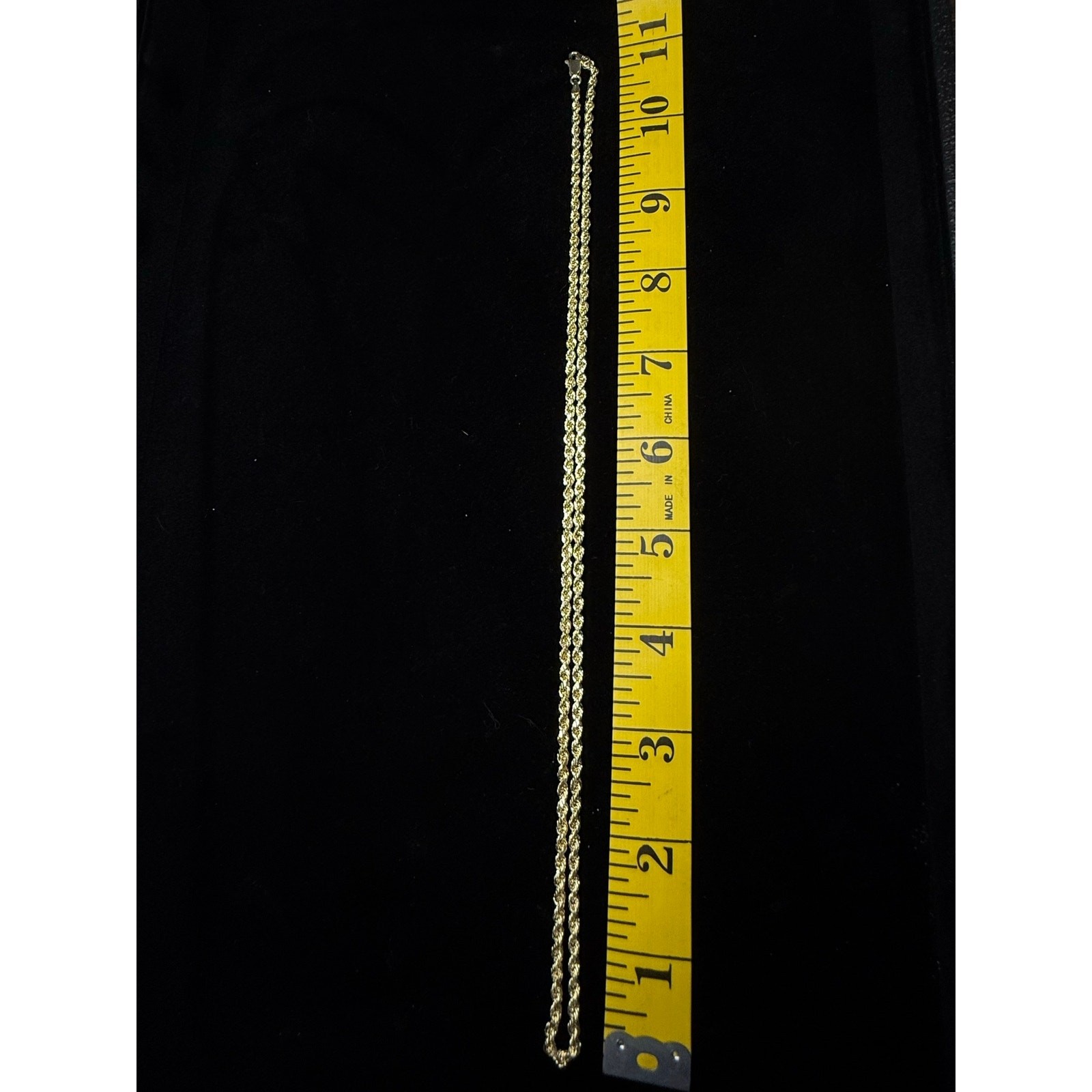 Solid 10k Yellow Italian Gold Diamond Cut Rope Necklace Chain 22″ Long 3mm Wide