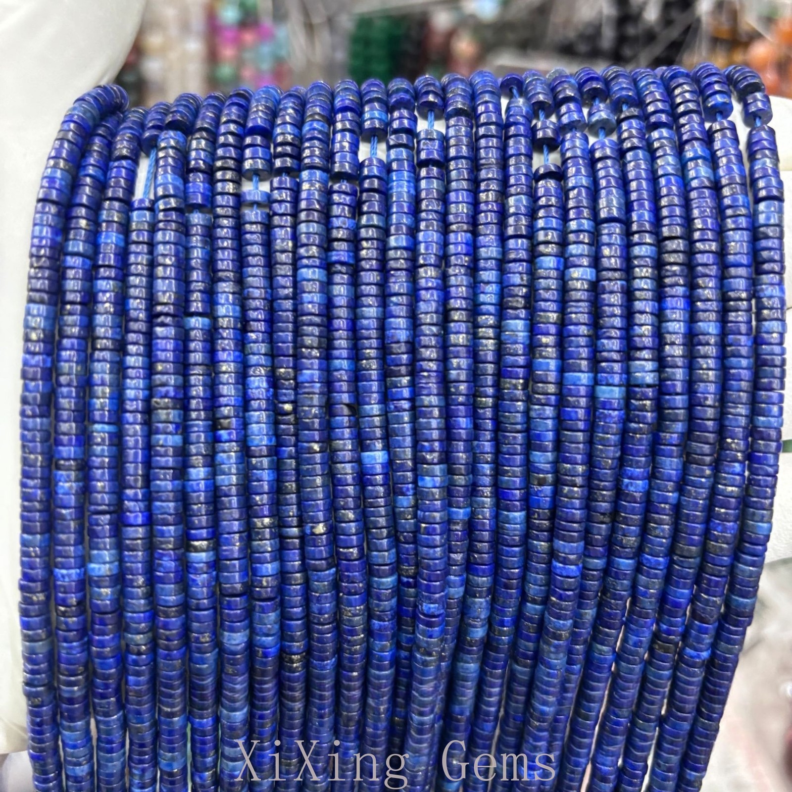 1x4mm Natural Lapis Lazuli Heishi Disc Spacer Beads for Jewelry Making DIY