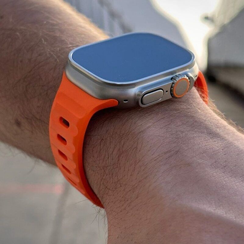 For Apple Watch Series Ultra 9 8 7 SE 6 5 iWatch 49mm Silicone Sport Strap Band