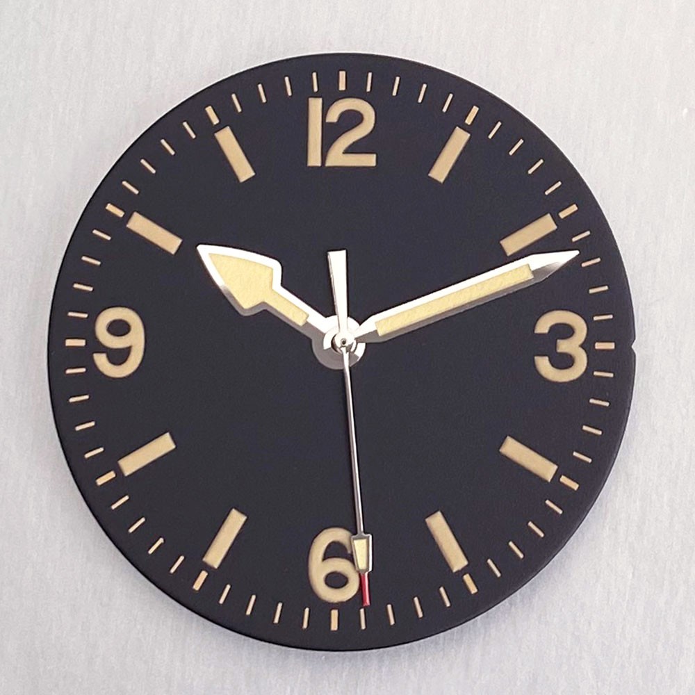 29mm Black Cream Watch Dial Hand Set Luminous Fit NH35 NH36 PT5000 Miyota 8215