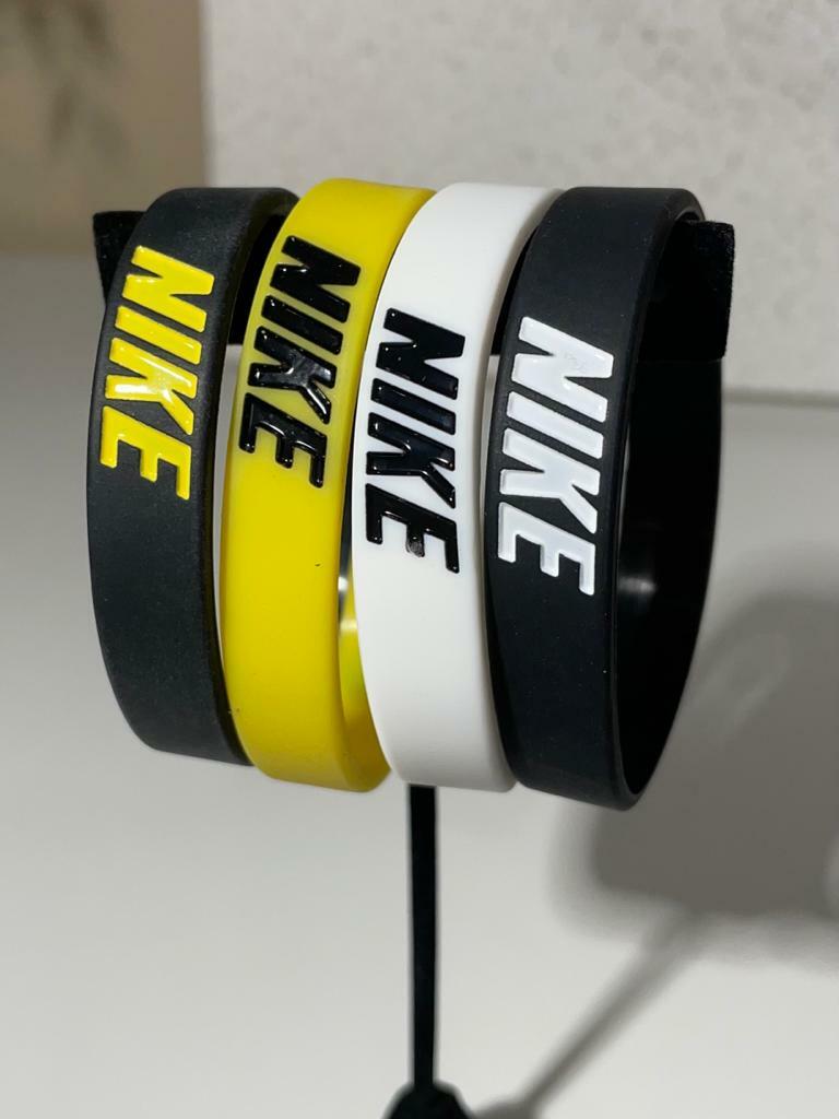Unisex Adult and Kids Sports Nike Silicone Rubber Stretch Washable Bracelet