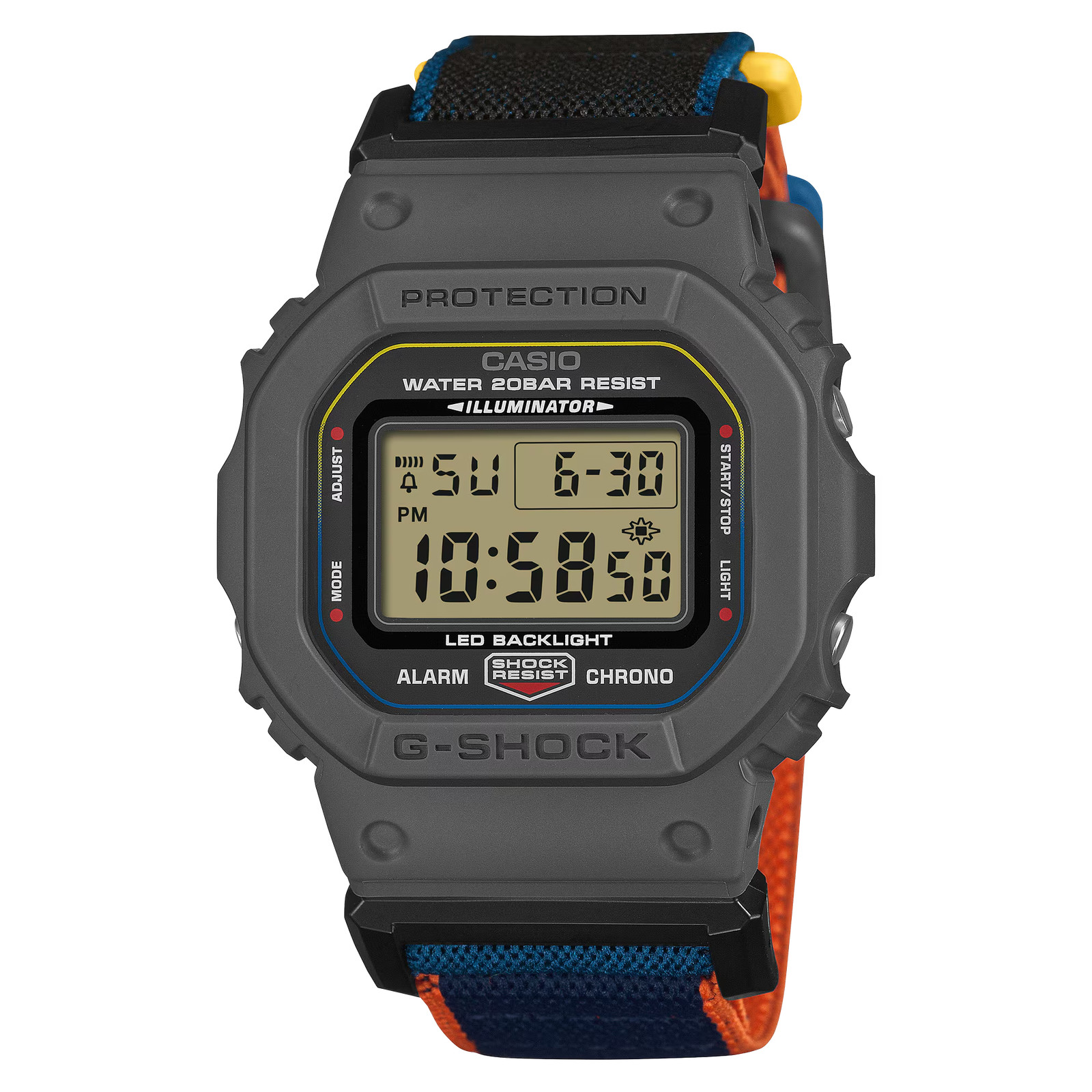 G-Shock DW5600MNC8A2 Fidlock Digital Square Grey Resin Poly Band