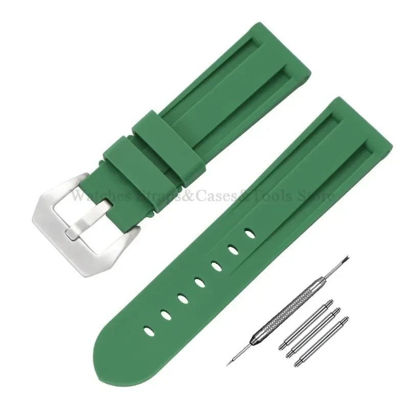 Silicone Rubber Watch Band Sport Replacement Strap 20mm 22mm 24mm 26mm