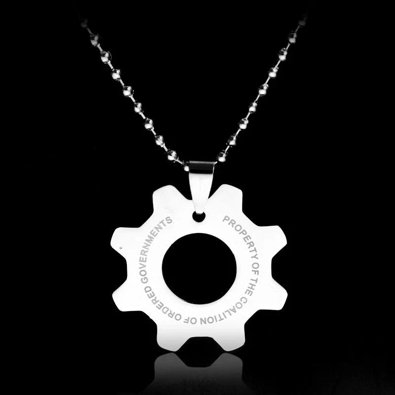 Game Gears of War Necklace Stainless Steel Reactor Necklace Fans Jewelry.