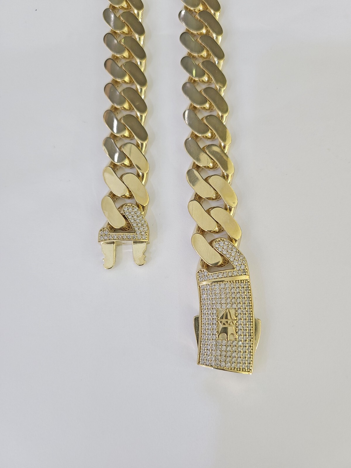 Real 10k Cuban Monaco Chain Necklace Gold Link Royal 7mm-15mm 20″-26″