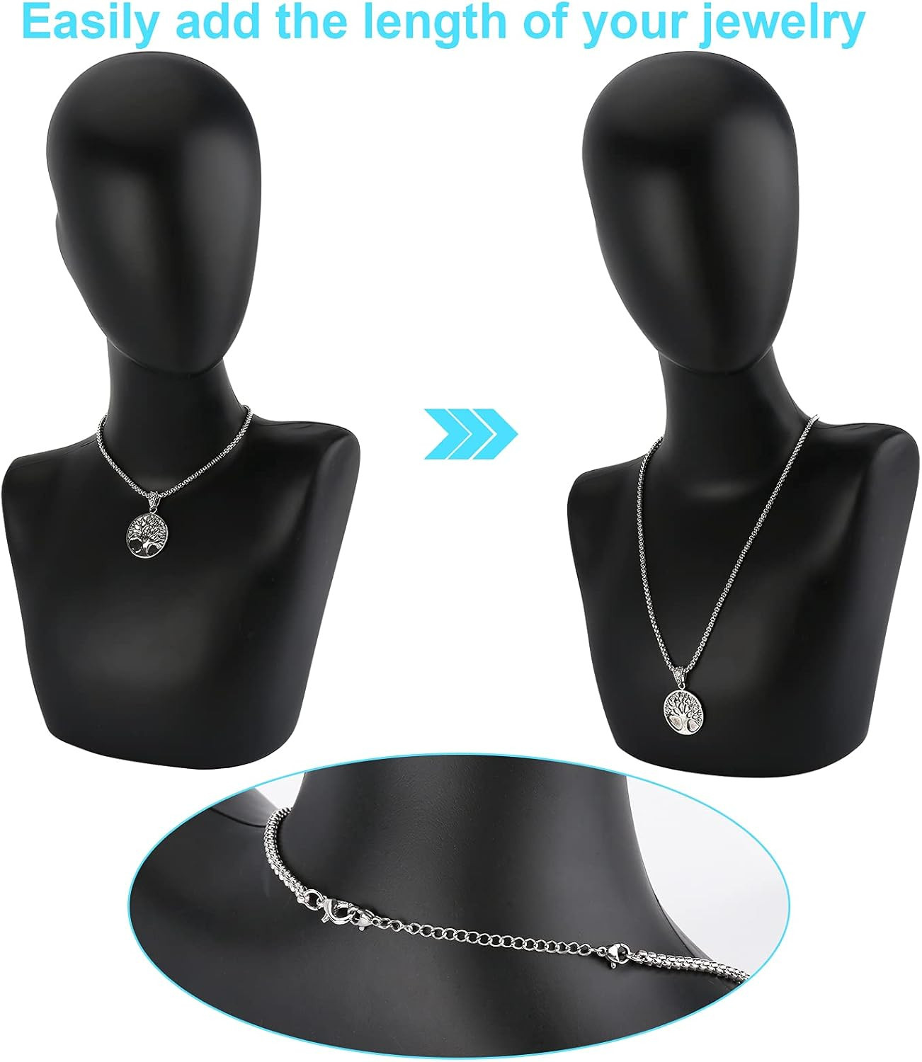 12 Pcs Extender /Safety Chain Extender Necklace Bracelet Lobster lock 1″ To 6″..
