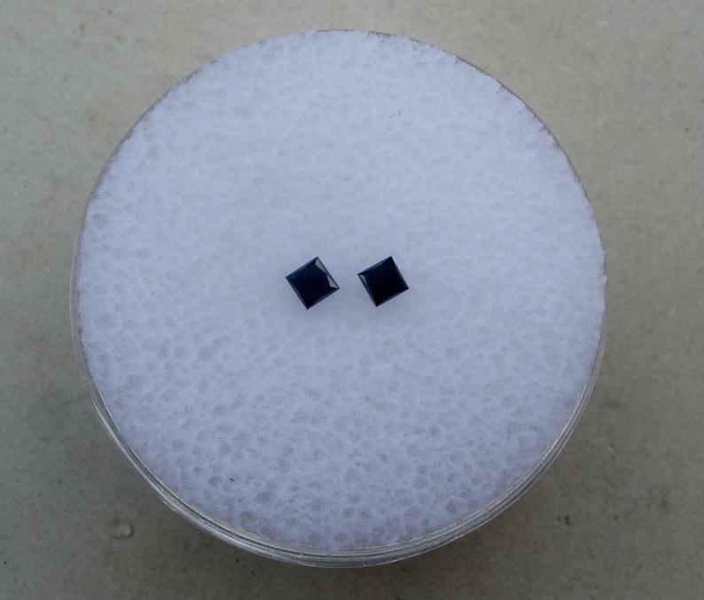 Black Princess Natural Diamonds Loose Faceted Pair 2mm each