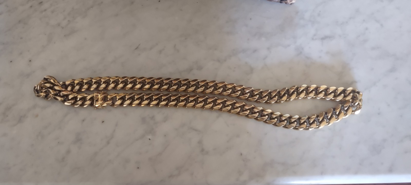 HARLEMBLING 18mm Mens Miami Cuban Link Chain 14k Gold Plated HEAVY 32”