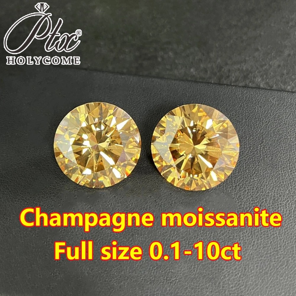 Round 0.1-10ct Moissanite Loose Stones Colorful VVS Gemstones for Jewelry Making