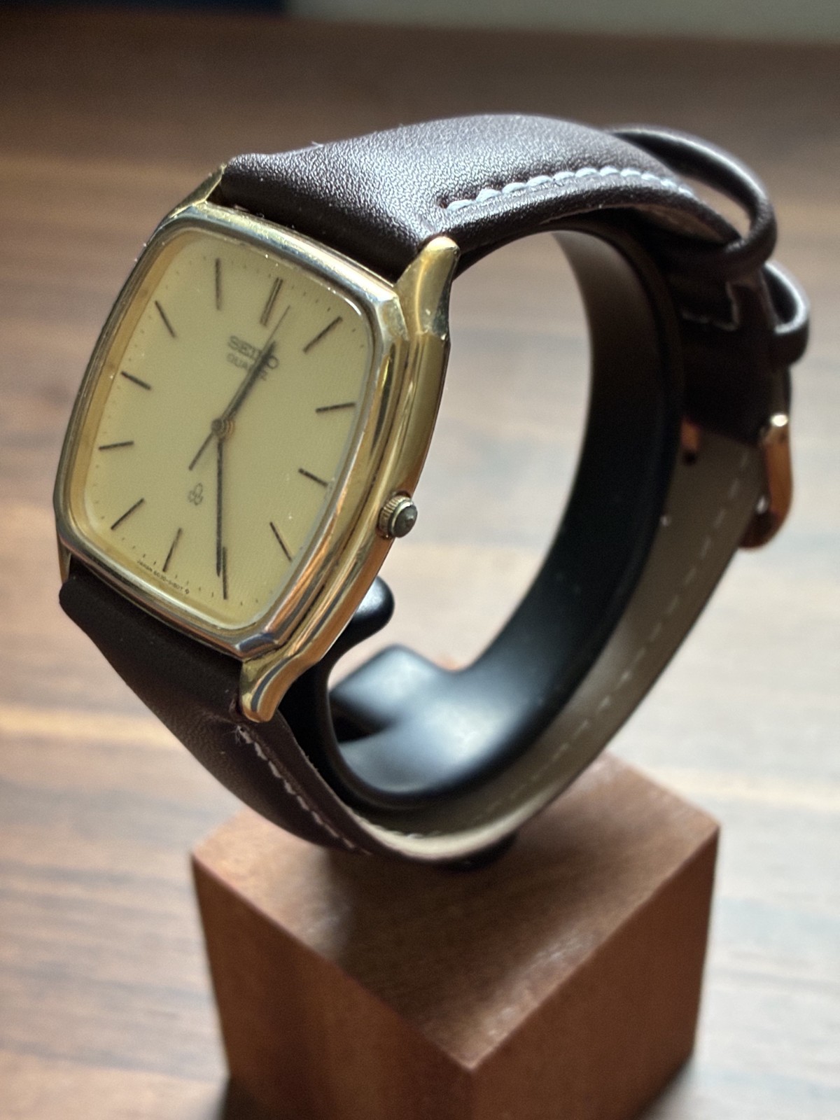 Vintage 1980 SEIKO 6030-5190 Gold Square Quartz Mens Dress Watch – Serviced