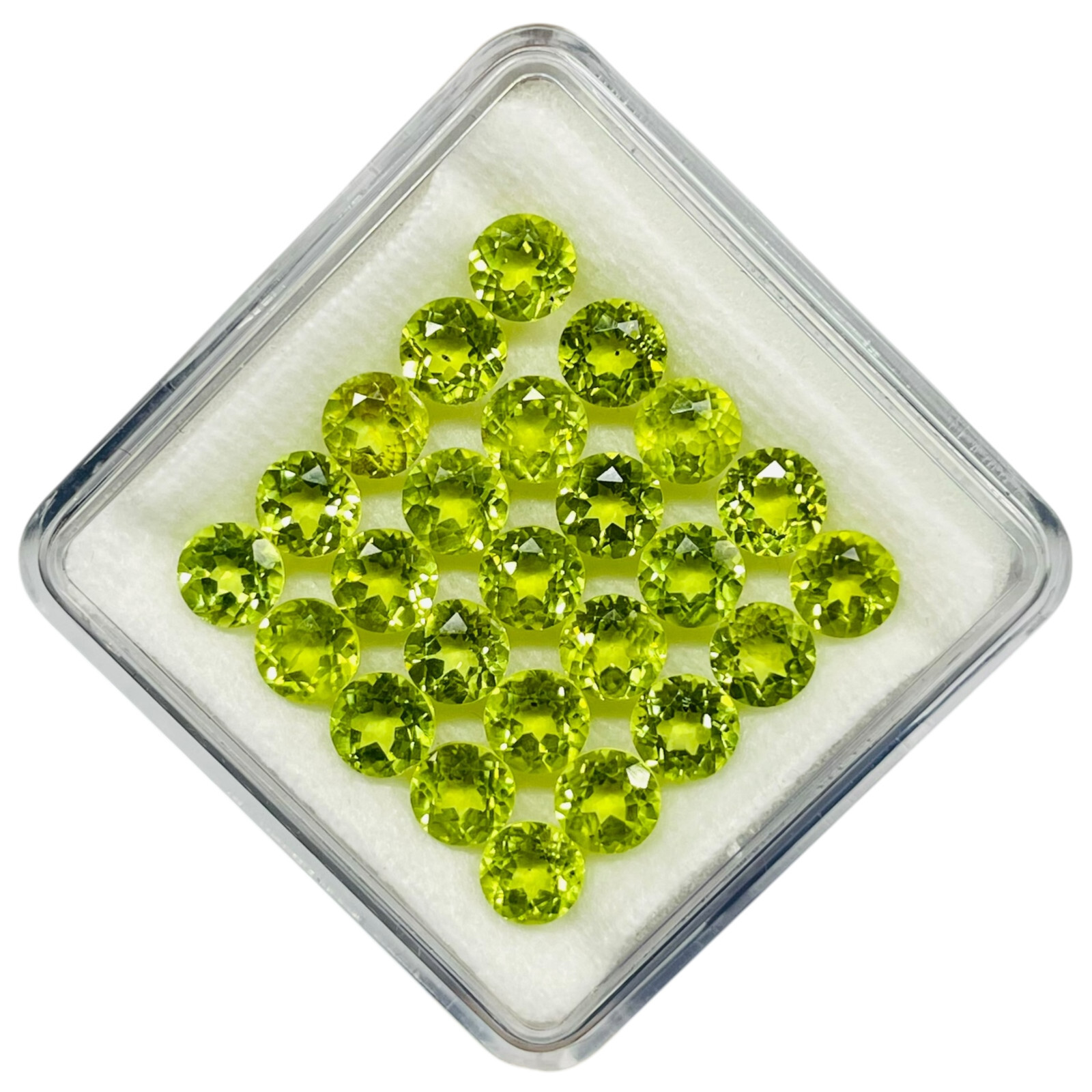 VVS 25 Pcs Natural Peridot 5mm Round Cut Loose Top Quality Loose Gemstones Lot