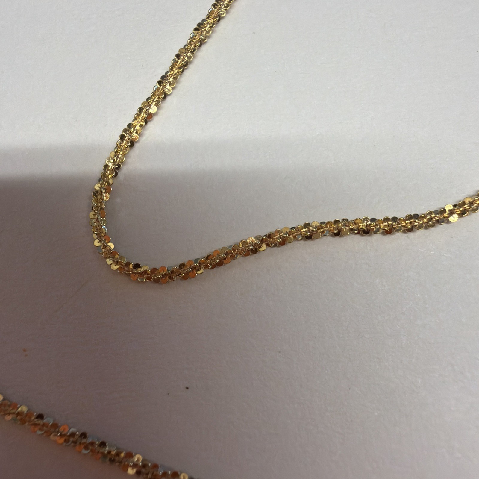 14k MILOR ITALY 1mm Popcorn Link 16” Chain