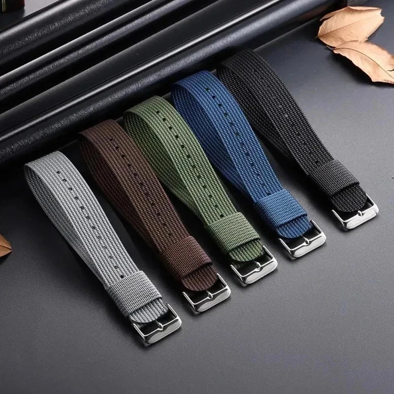High Quality Nylon Watch Band Canvas Watch Strap Single Pass 18mm 20mm 22mm