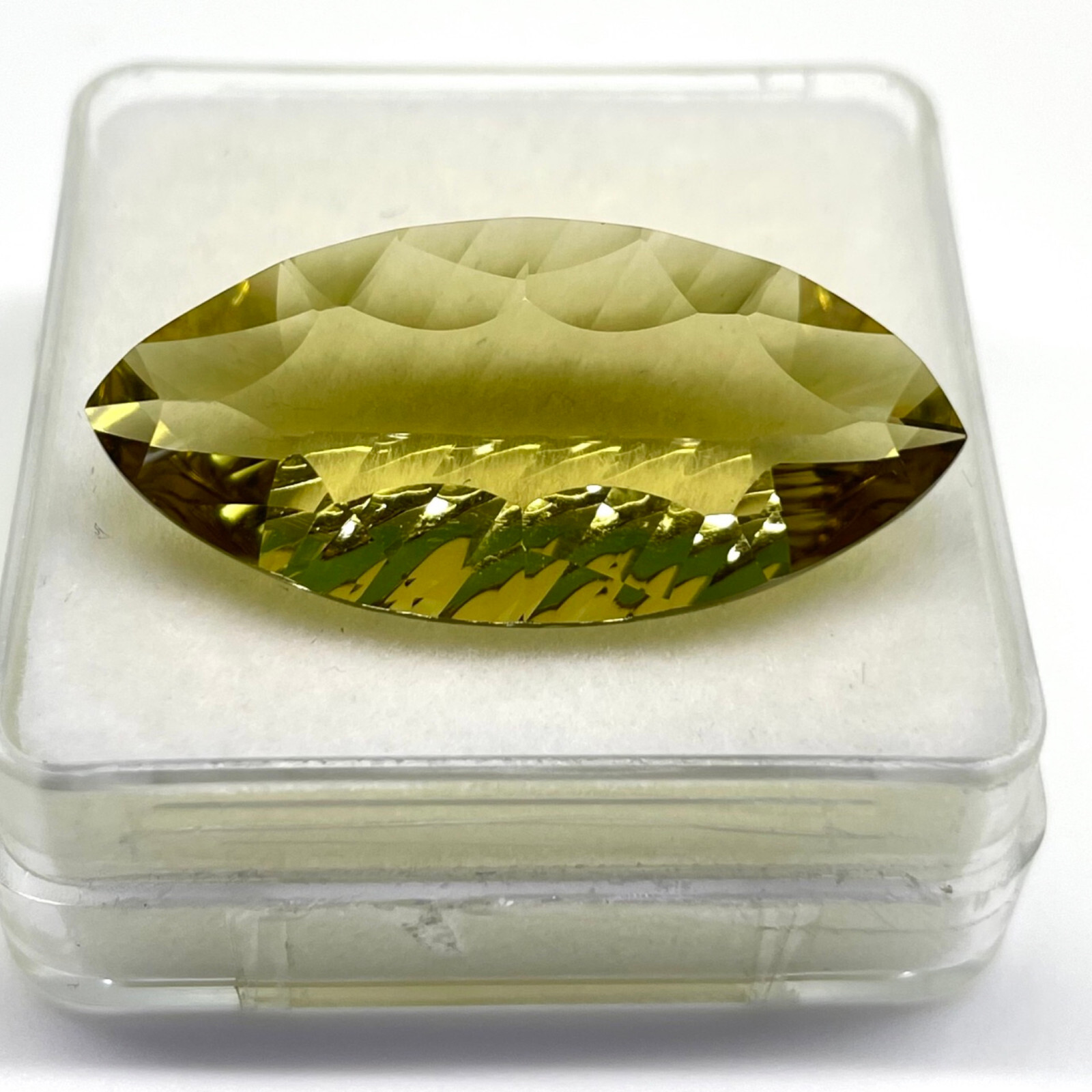VVS 18.10 Cts Natural Lemon Citrine Marquise Custom Cut Top Quality Gemstone