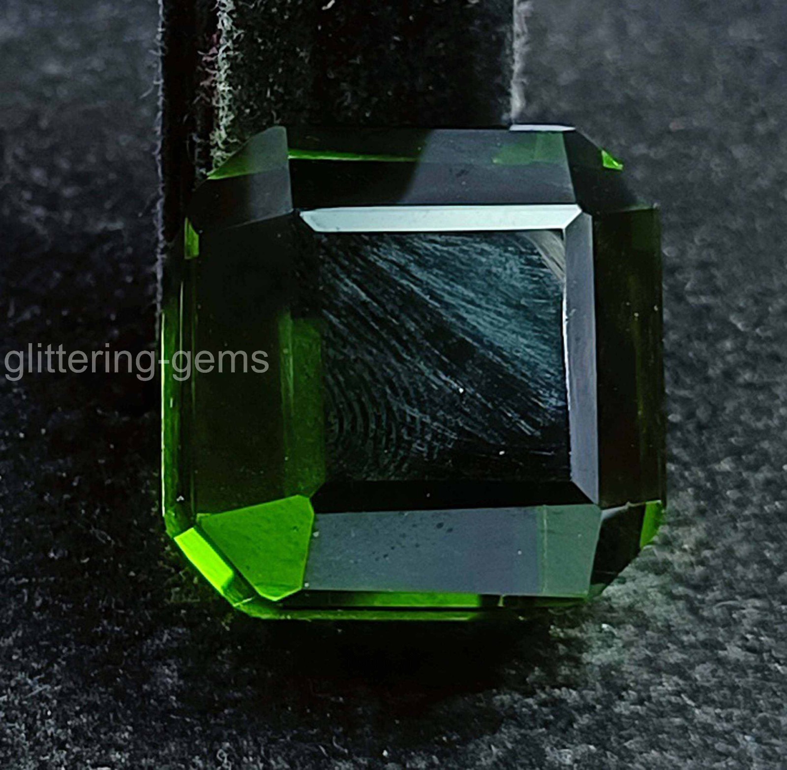 49.00 Ct Natural Pakistani Green Peridot Cube Cut Certified Loose Gemstone 5DOS