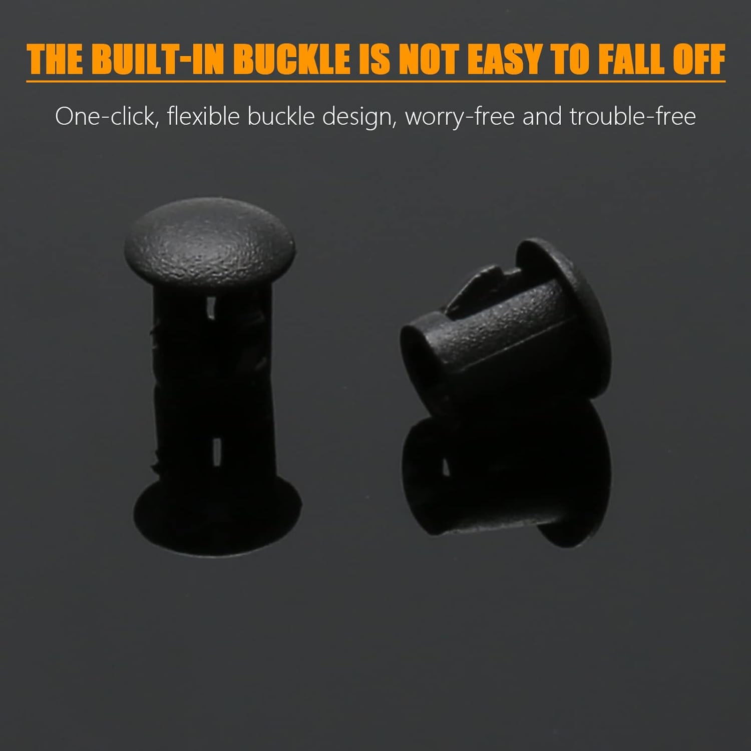 30PCS 5mm/3/16 Black Hole Plugs Plastic Flush Type Hole Plugs Snap in Locking Ho