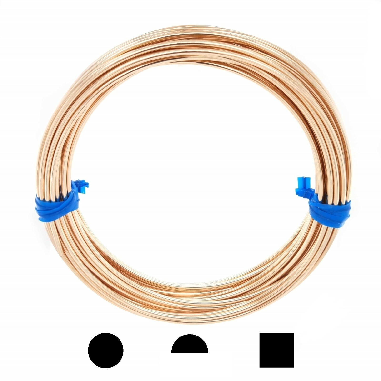 14K Gold Filled wire Half Hard Round-1/2 Round-Square 10-21 22 24 26 28 30 Gauge