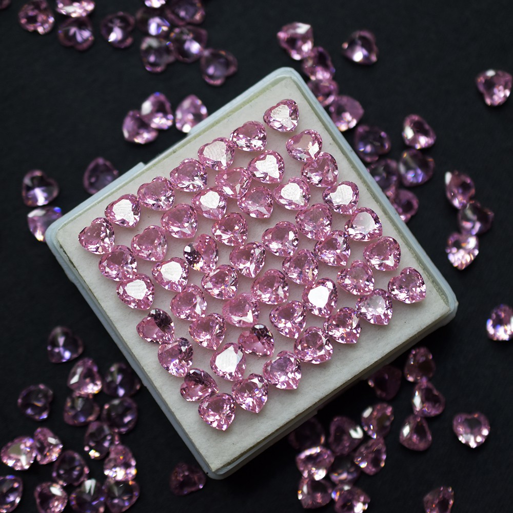 CERTIFIED 6×6 mm 12 Ct Pink Sapphire Heart Cut Lot NATURAL Rare Loose Gemstone