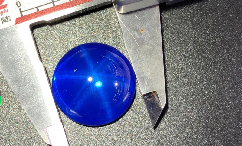 Top Quality Round Cabochon Blue Star Sapphire Lab-Created AAAA+ Loose Gemstone