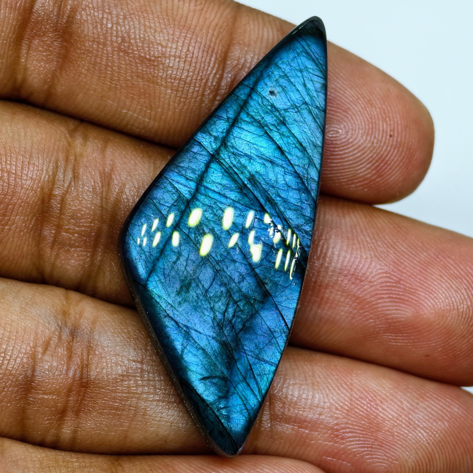 47 Cts Natural Labradorite Cabochon Gemstone For Jewelry 46.2×19.4×7.1 MM