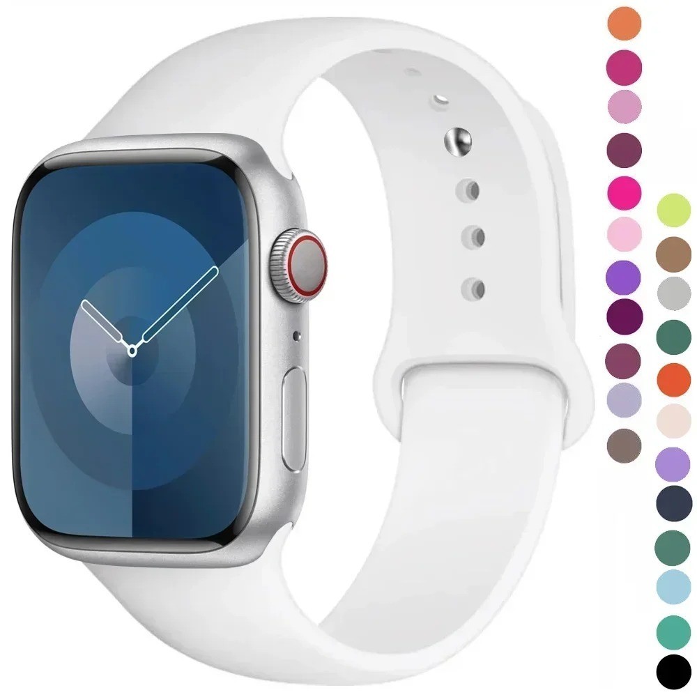 For Apple Watch Silicone Band Strap Series SE 1 2 3 4 5 6 7 Sports 38/40/42/44mm