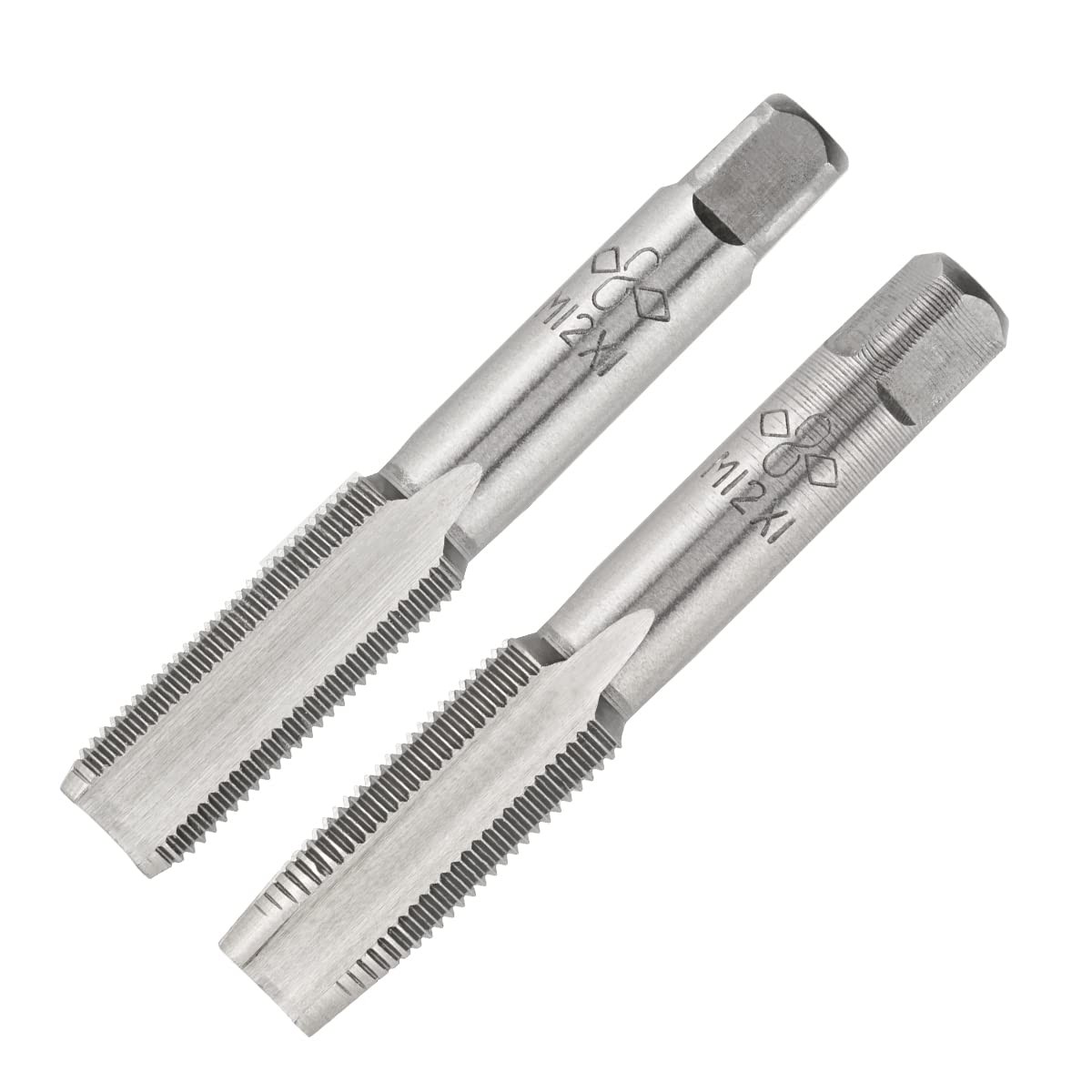 M12 X 1.0 Metric Hand Tap, Right Hand M12 X 1.0mm Threading Hand Tap 1Pair