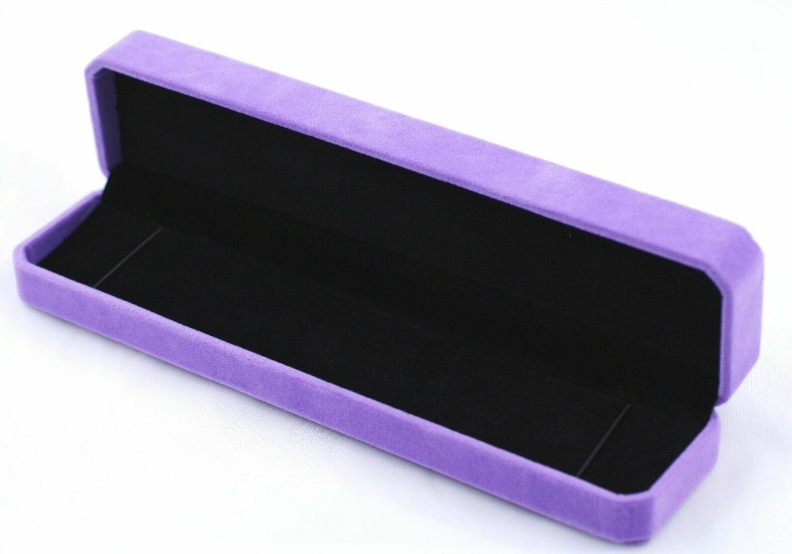 1pc Velvet Long Chain Box Jewelry Bracelet Pendant Necklace Red Gray Purple Gift
