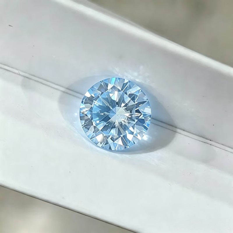 0.5-3ct Four Colors Moissanite Loose VVS1 Round Cut Bulk Gemstone For Setting