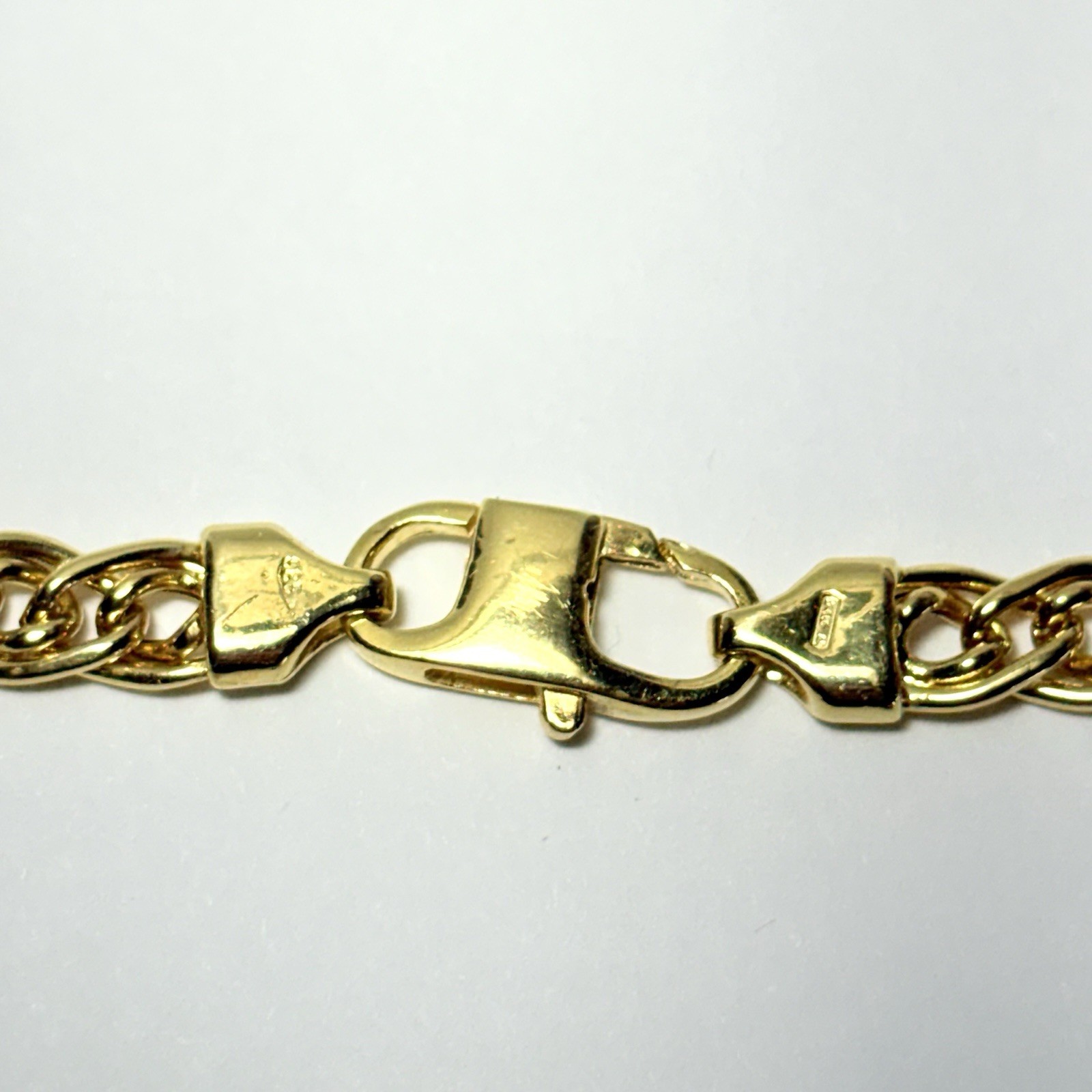 Italy 14K Yellow Gold Nonna Double Curb Link 4.5mm 28″ Chain Necklace 13.6g