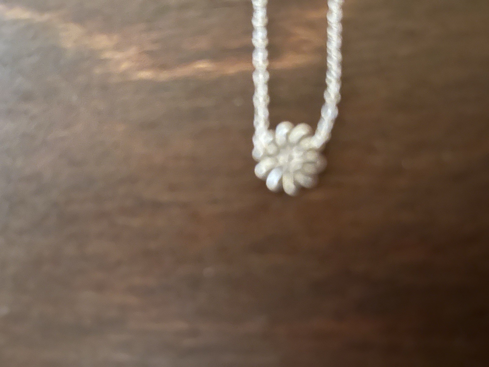 Very Dainty Small Approx 1/3” Flower Pendant 16” Chain With 3” Adjustment.