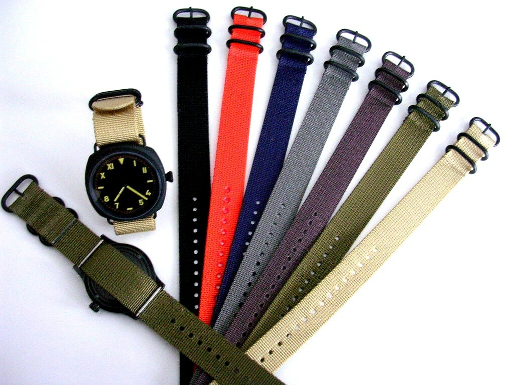 22mm NATO G10 1pc UTC PVD Nylon Smart Watchband replacement Dive strap IW SUISSE