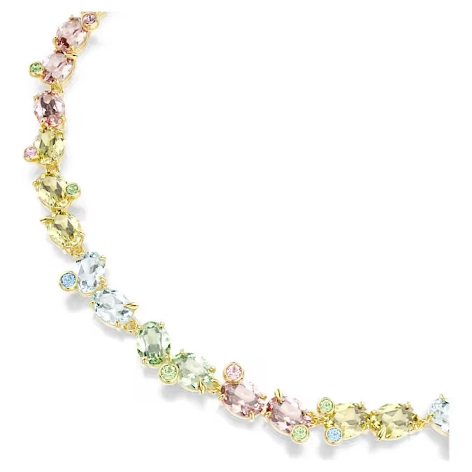 Swarovski Gema Necklace Mixed-cut, glittering and dazzling, rhodium-plated