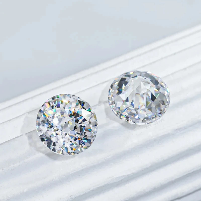 Round Portuguese Cut D Color 0.5-5ct GRA VVS1 Moissanite Loose for Jewelry DIY