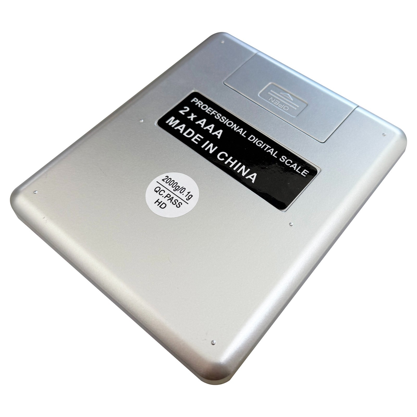 Digital Gram Jewelry Scale 2000g x 0.1g Stainless steel platform Silver base