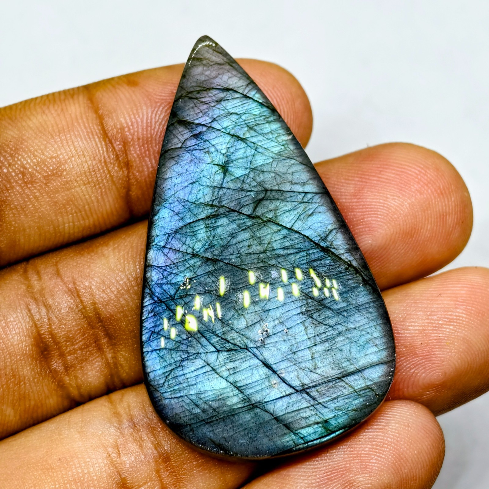 71 Cts Natural Labradorite Cabochon Gemstone For Jewelry 49.6×28.7×6.6 MM