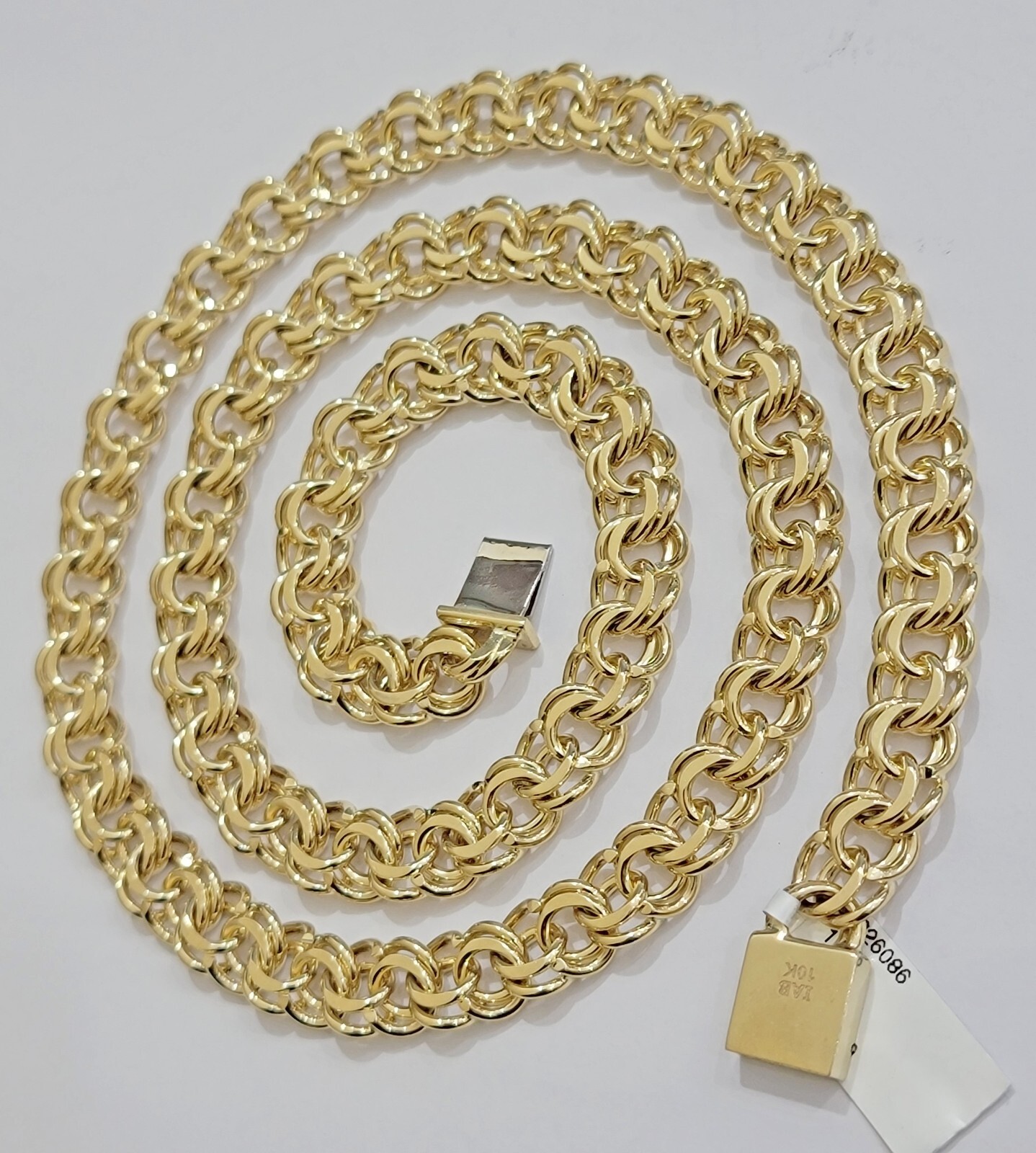 Real Chino Chain Necklace 10k Yellow Gold Solid Link 5mm-11mm 22″-26″ Mens, Sale