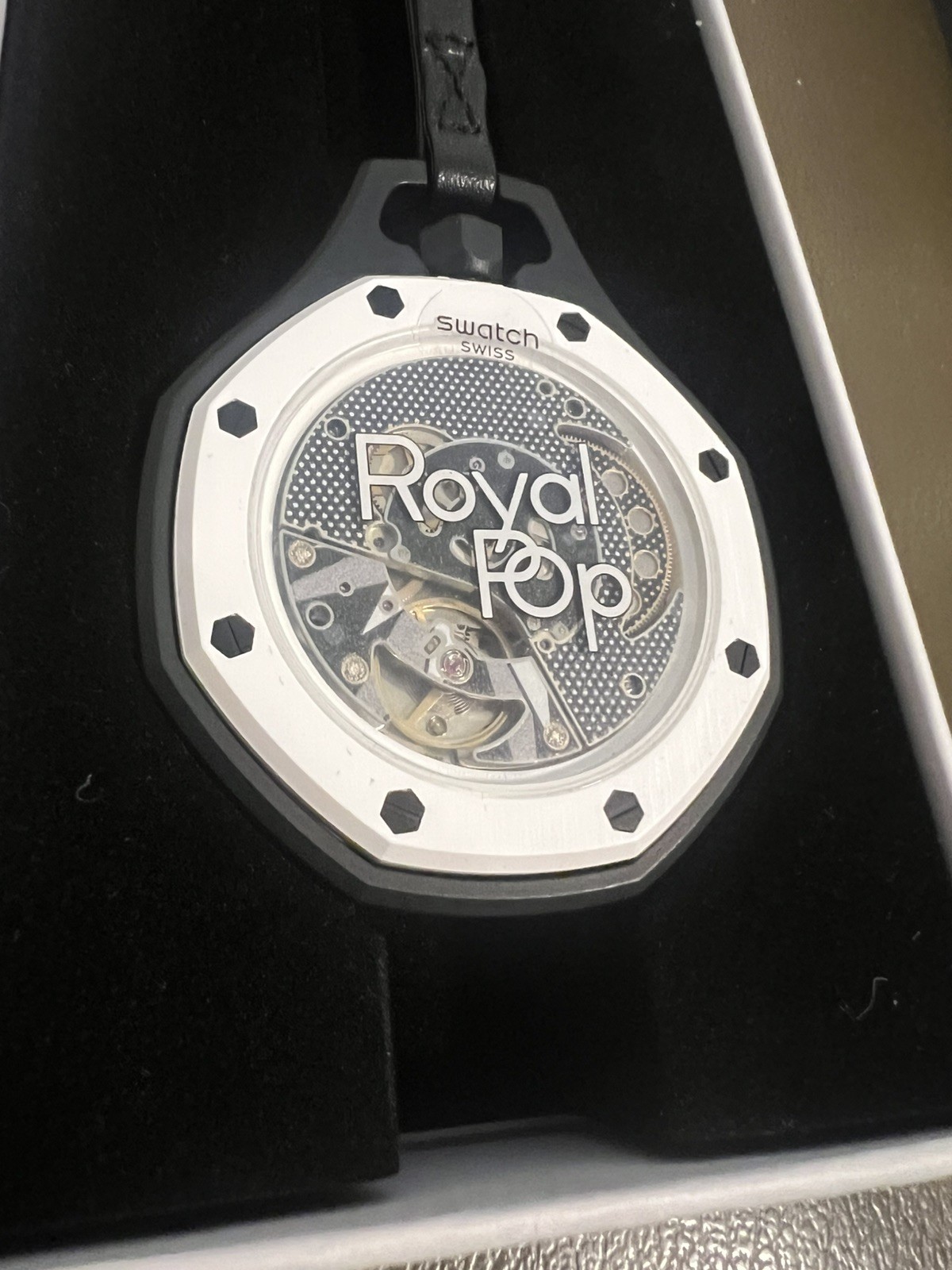 AP x Swatch Royal Pop OCHO NEGRO SSX03W101N – New Authentic w/ Receipt & Box
