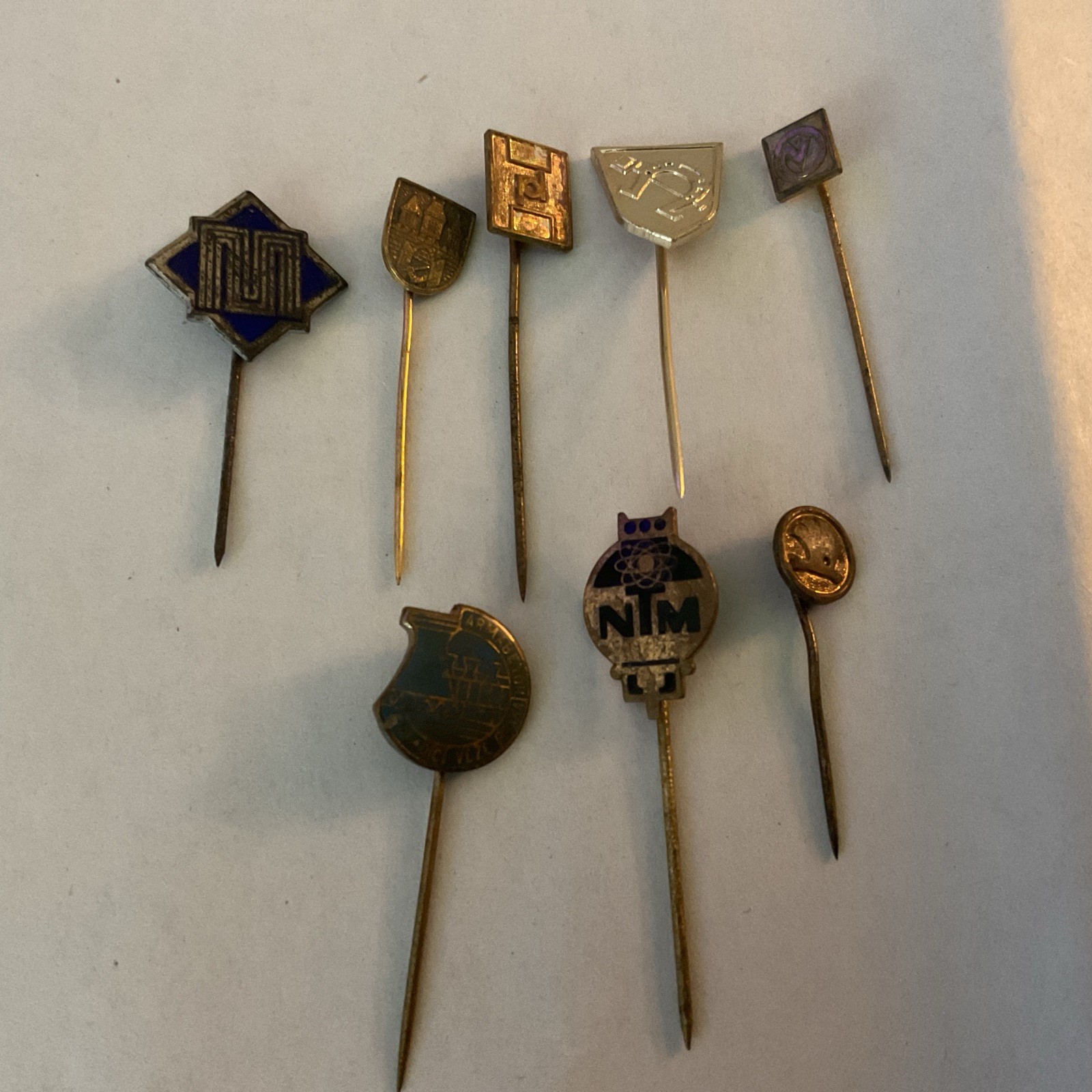 Lot Of 8 Vintage Czech Republic Cold War Stick Pins
