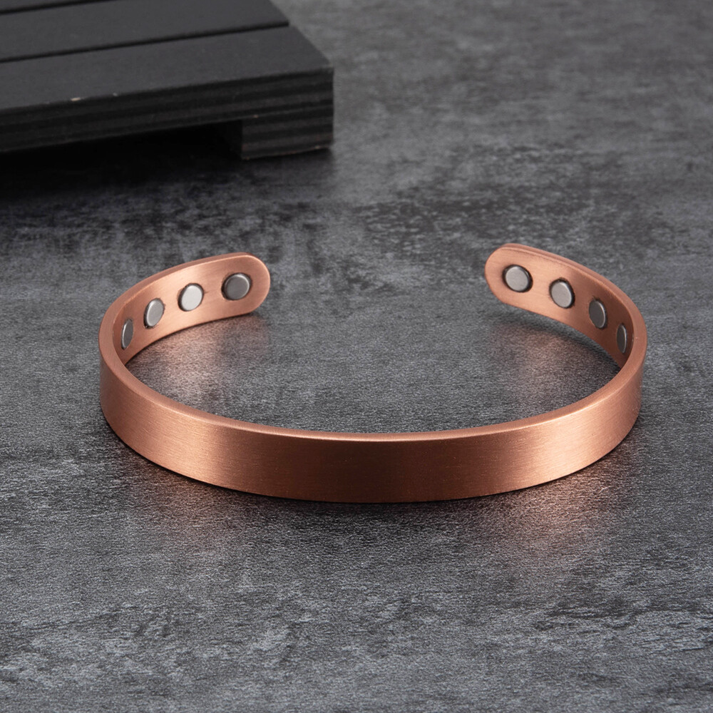 2× Pure Copper Magnetic Bracelet Arthritis Therapy Energy Bangle Pain Relief USA
