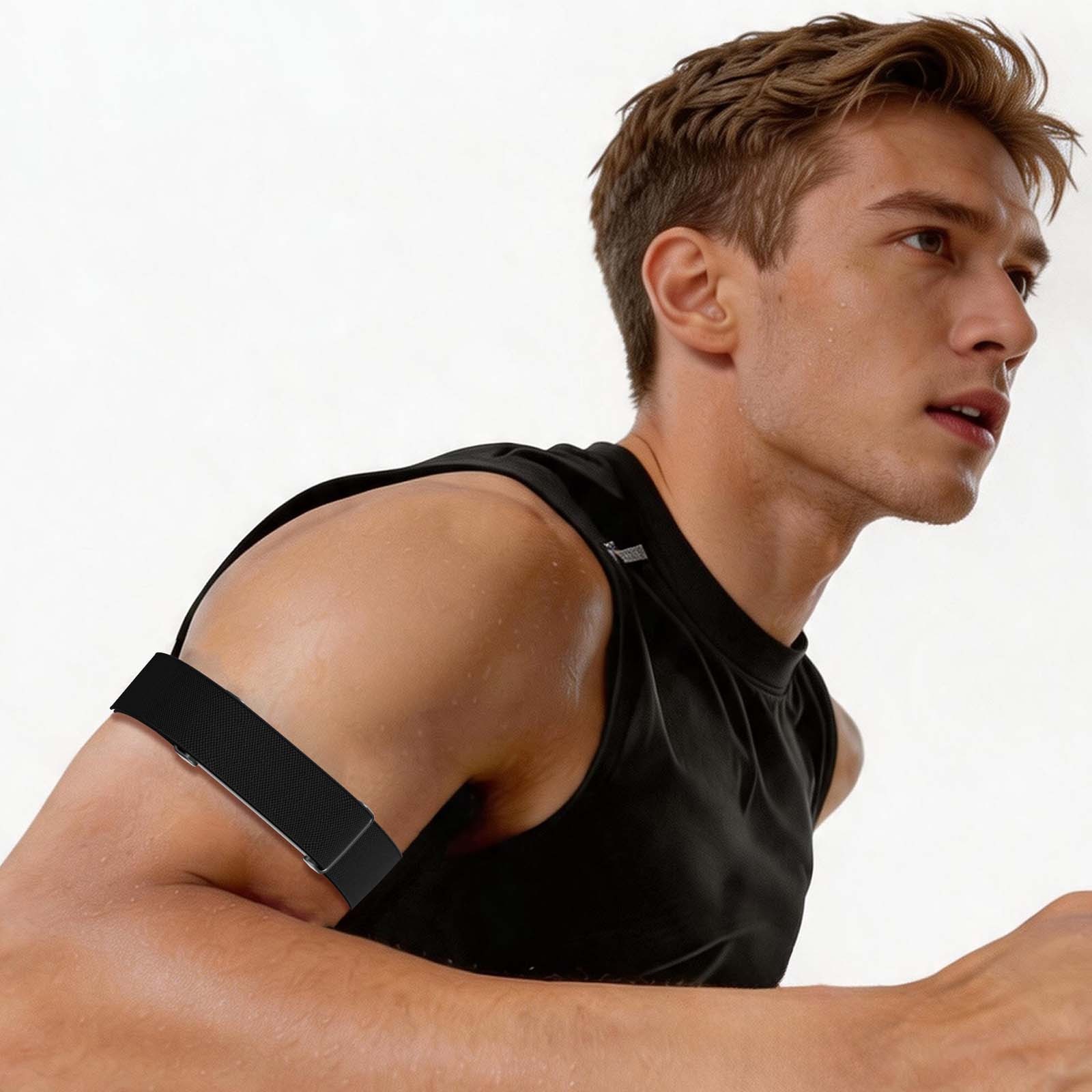 For Google Fitbit Air Elastic Nylon Adjustable Arm-band Strap W/ Magnetic Snap