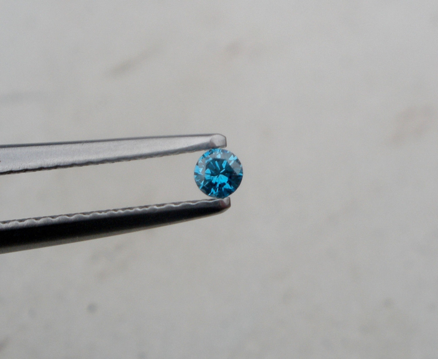 Blue Natural Diamond loose faceted Round 2.7mm
