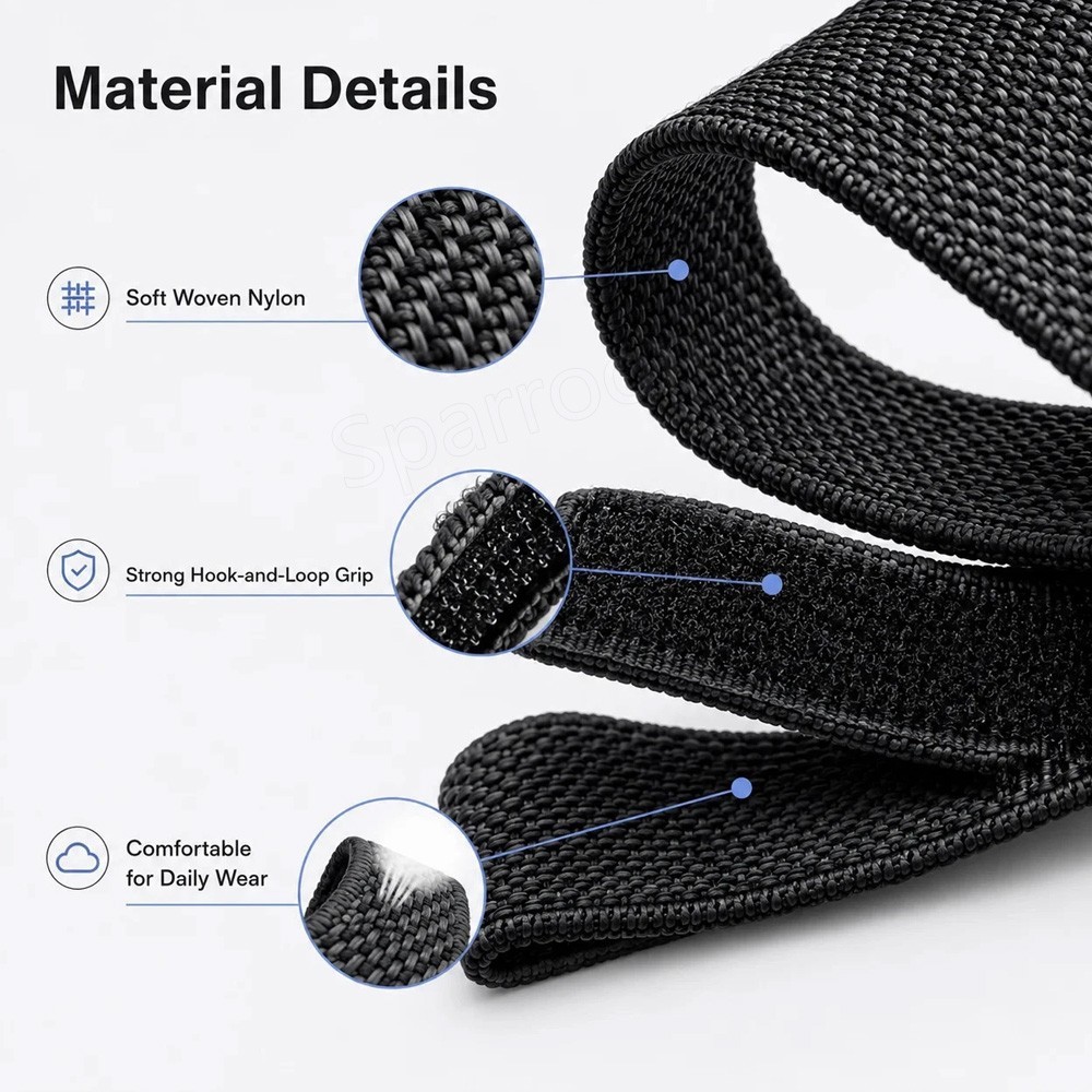 For Google Fitbit Air Weaving Nylon Sports Loop Adjustable Strap Band Bracelet