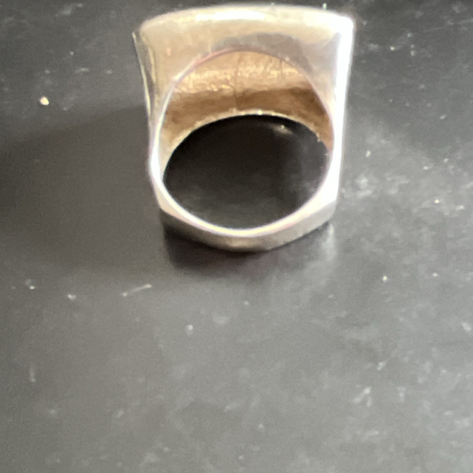 925 Sterling Silver Signet Ring Size 7.5 1.5mm Band No Stone Silver