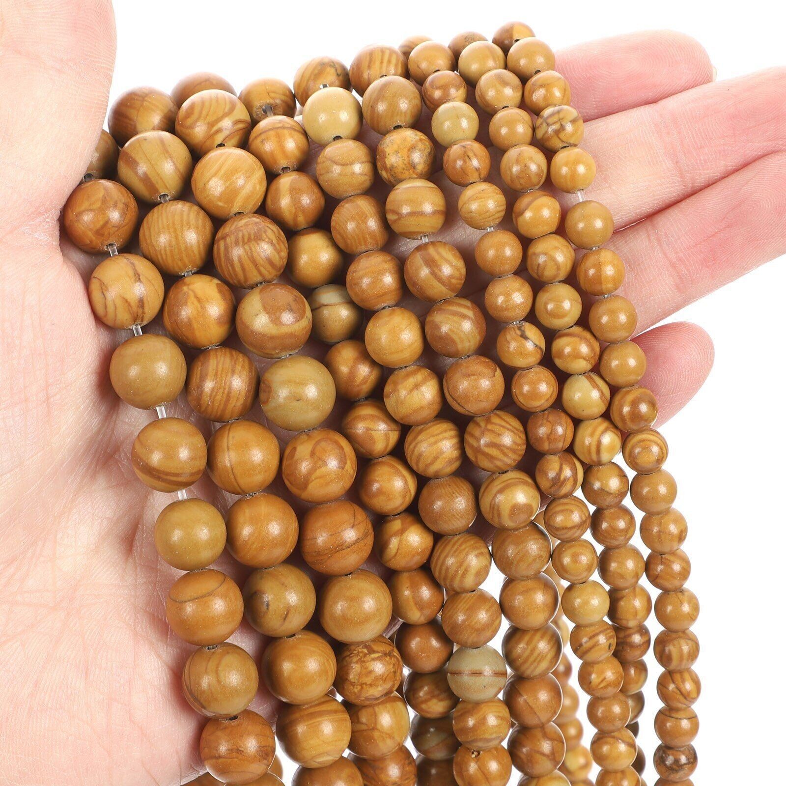 Natural Gemstone Round Spacer Loose Beads Jewelry Making 4mm/6mm/8mm/10mm/12mm