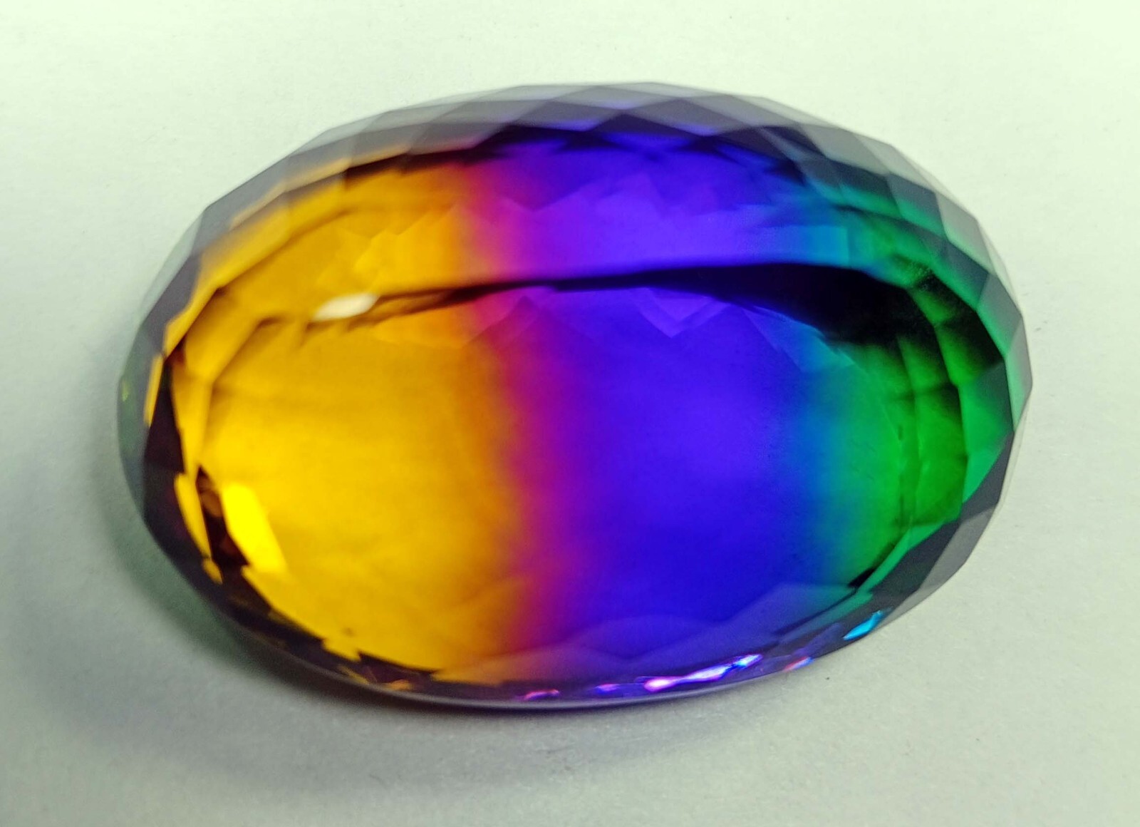 Bi-Colour 72+ Ct Natural Tourmaline Oval Cut Certified Loose Gemstone For Gift