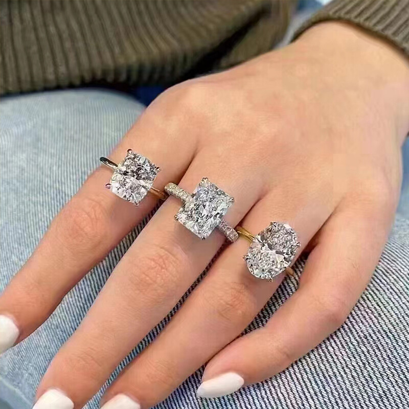 White D Color Loose Moissanite Stone Brilliant Radiant Cut VVS1 With Certificate