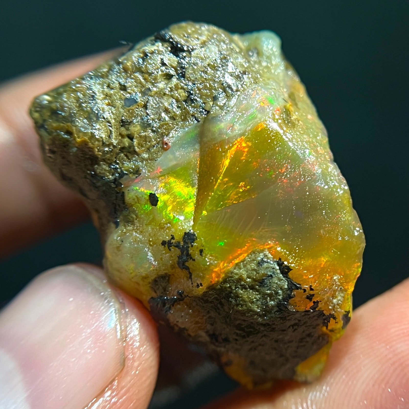 Opal Rough Natural Ethiopian 87 Cts Incredible Welo Multi Fire Opal Gemstone Raw